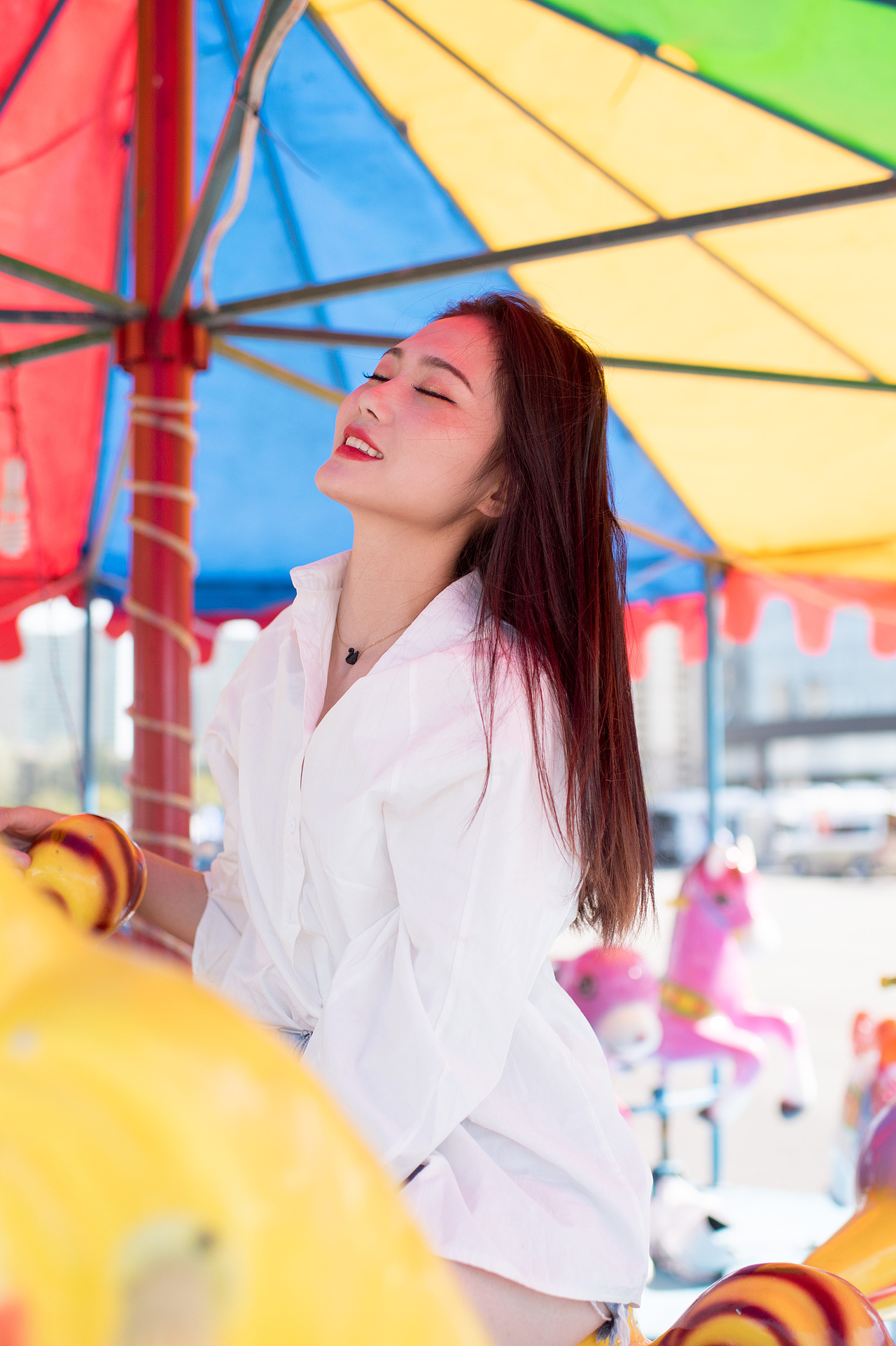 喂!老大我想坐旋转木马,OK安排