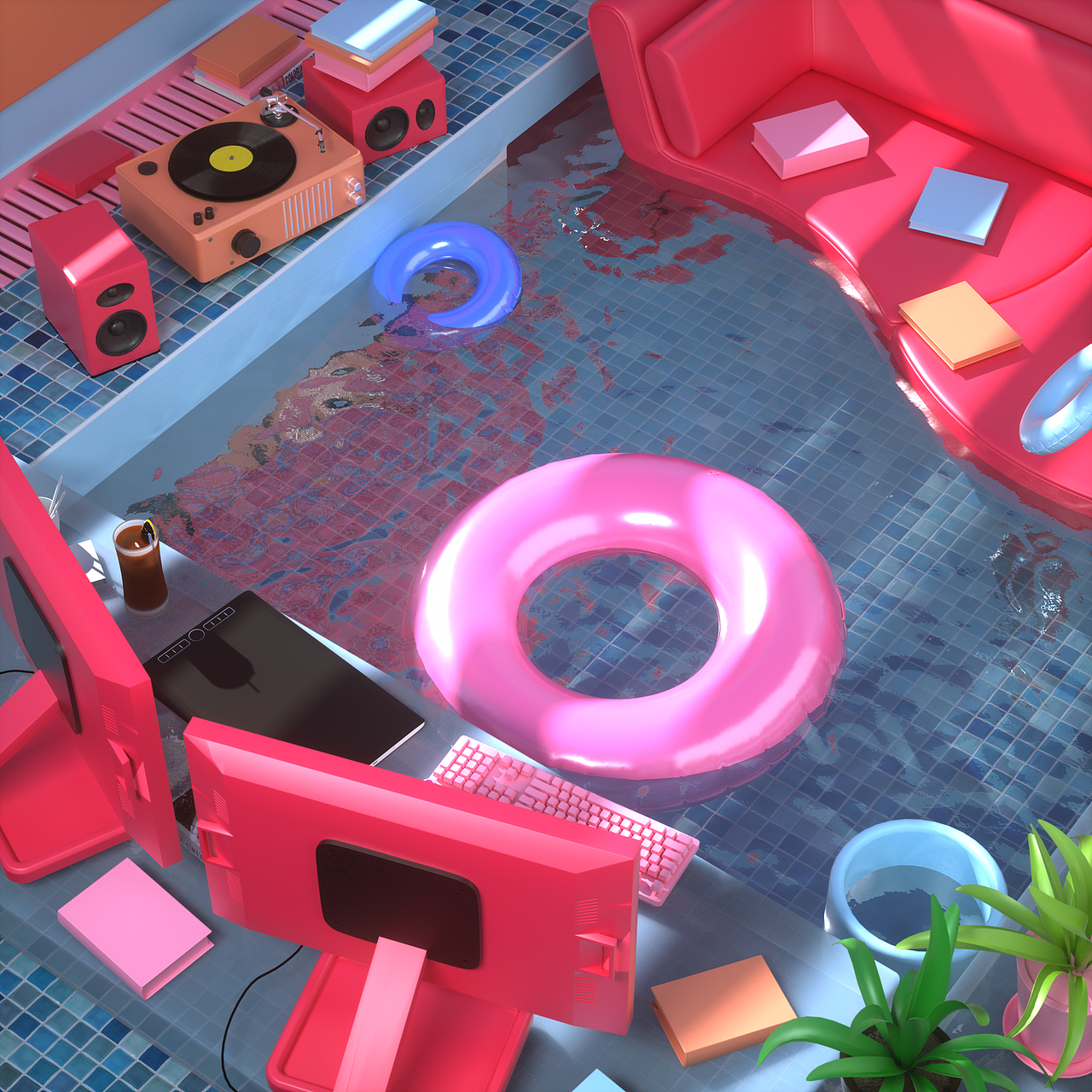 近期渲染练习—场景练习（图ZMjI0Nzk4Njk2） - 其他三维 - 站酷设计师椒盐棒棒糖原创素材 - 站酷ZCOOL