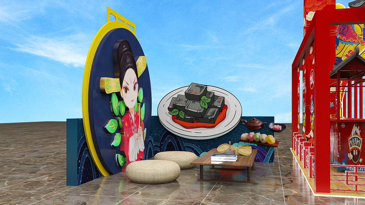 快闪店中国风（图ZMTg0MjU5NzEy） - 其他三维 - 站酷设计师合肥风策文化传媒原创素材 - 站酷ZCOOL