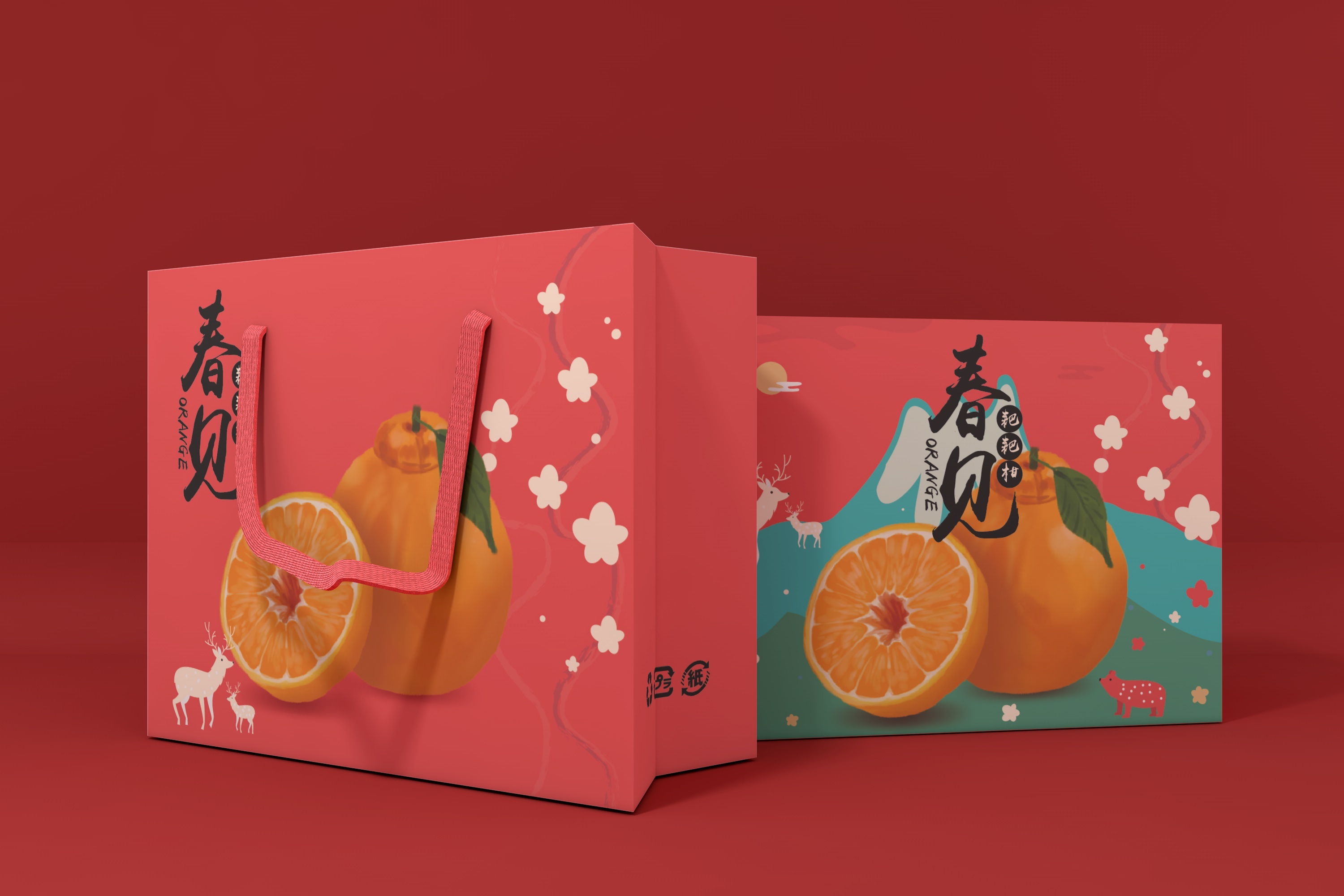 桃梨礼盒 水果礼盒 特产包装 农副产品包装 礼盒包装|平面|包装|老潘设计 - 原创作品 - 站酷 (ZCOOL)