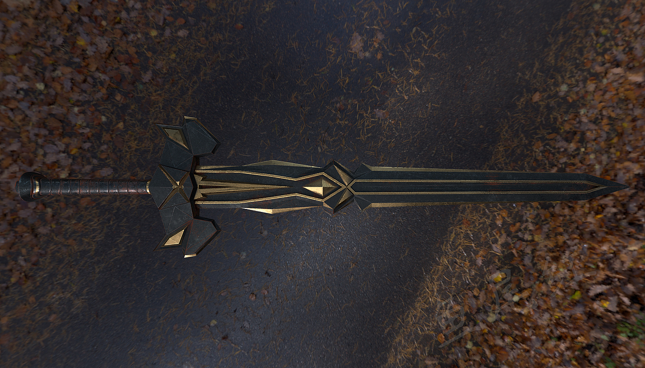 原创游戏冷兵器武器道具系列双手大剑