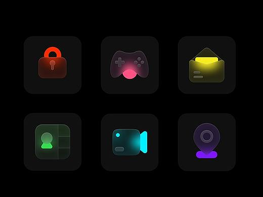 玻璃磨砂半透明风ICON