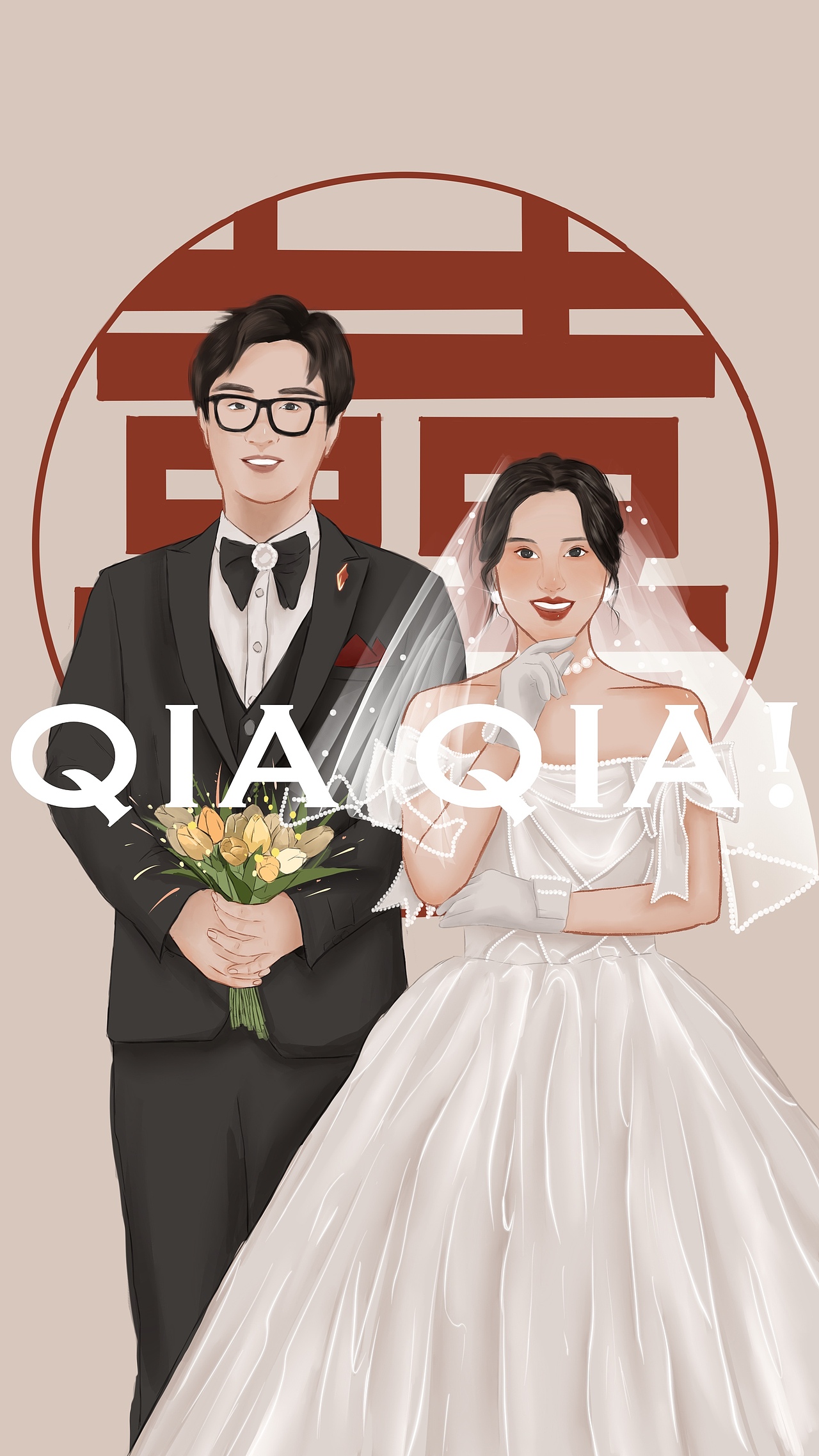 婚纱手绘图（图ZMjY5MDE0ODcy） - 艺术插画 - 站酷设计师是文娜呀原创素材 - 站酷ZCOOL
