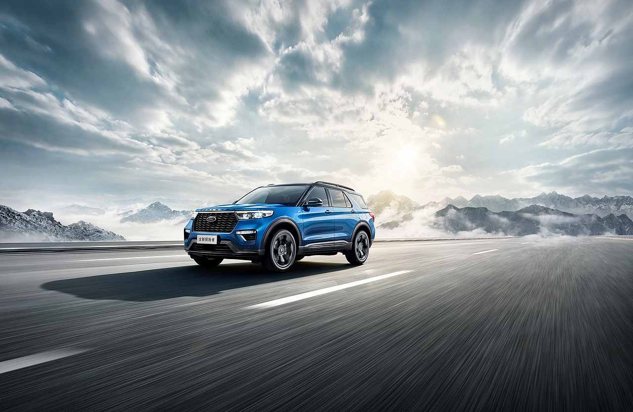 汽车修图-福特探险者- 棚拍合成（图ZMzMyNDA2MzM2） - 修图/后期 - 站酷设计师汽车修图师老羊原创素材 - 站酷ZCOOL