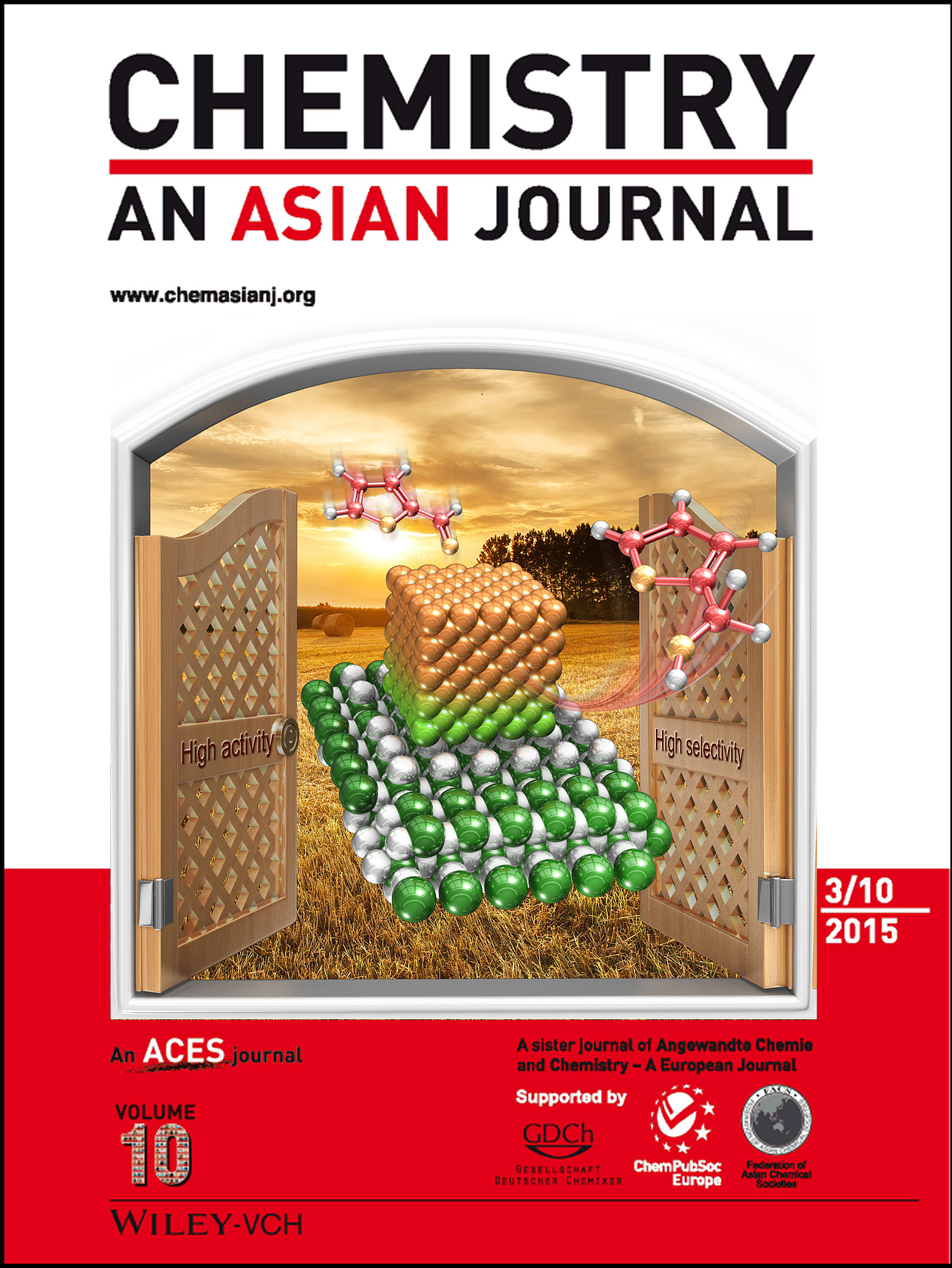 科研杂志chemistryanasianjournal论文封面设计