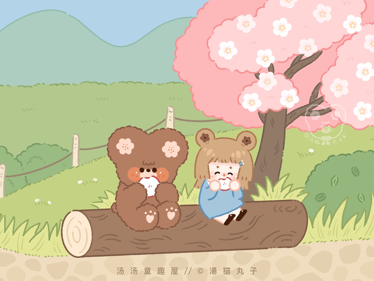 《春日浪漫》系列（图ZMjU1MzQwNDQ0） - 创作习作 - 站酷设计师湯猫丸子原创素材 - 站酷ZCOOL