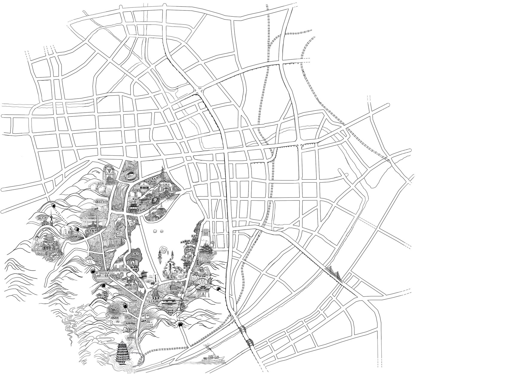 中国城市纹理地图（一）|平面|信息图表|旭泉_SeaChange - 原创作品 - 站酷 (ZCOOL)