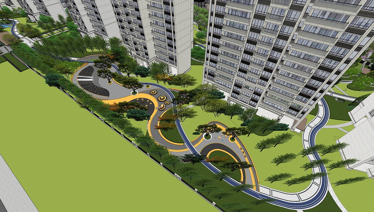 信业阳光城檀悦大区景观SU模型下载（图ZMjczMzU2Mzg4） - 景观设计 - 站酷设计师素模网原创素材 - 站酷ZCOOL