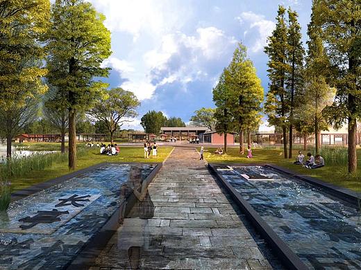 小桥流水人家的室外景色