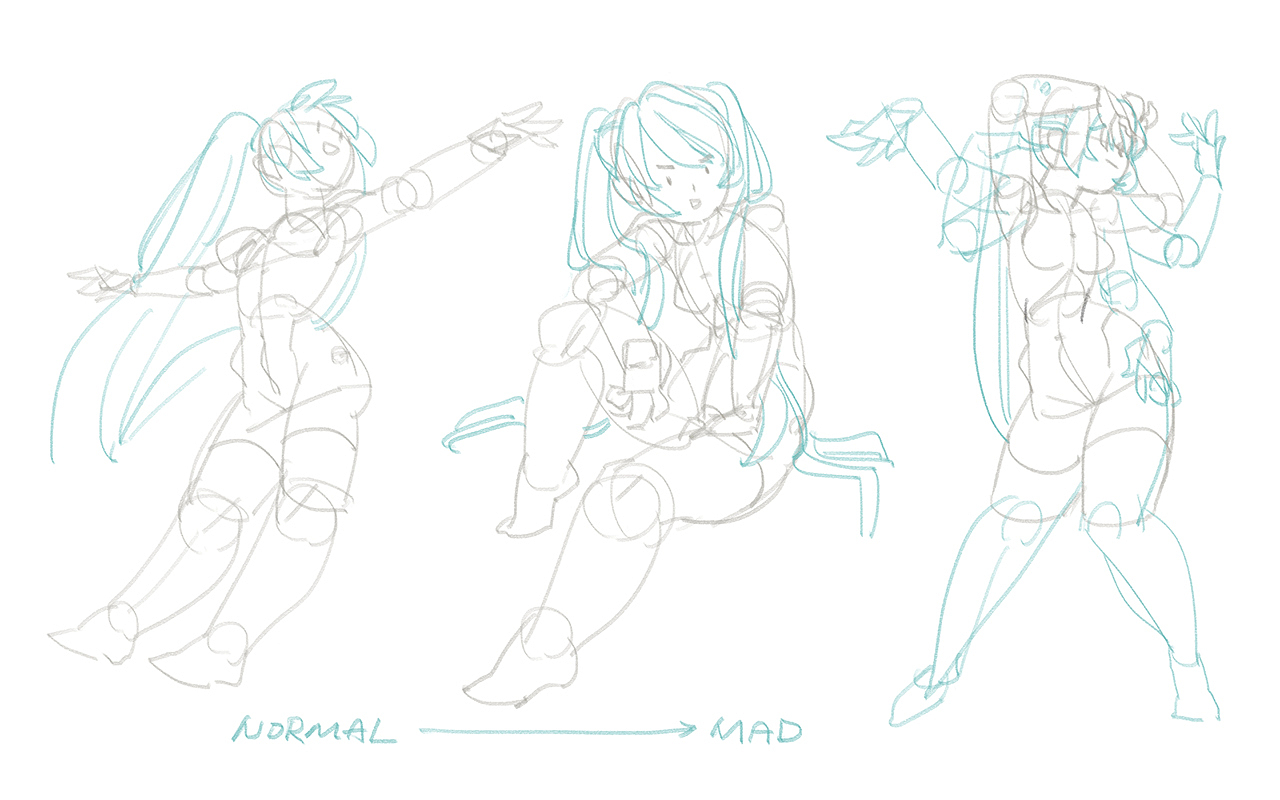 动漫人体范画选集 - 体块/结构/动态（图ZMjUwNTM1MzQ4） - 创作习作 - 站酷设计师Yibao画画原创素材 - 站酷ZCOOL