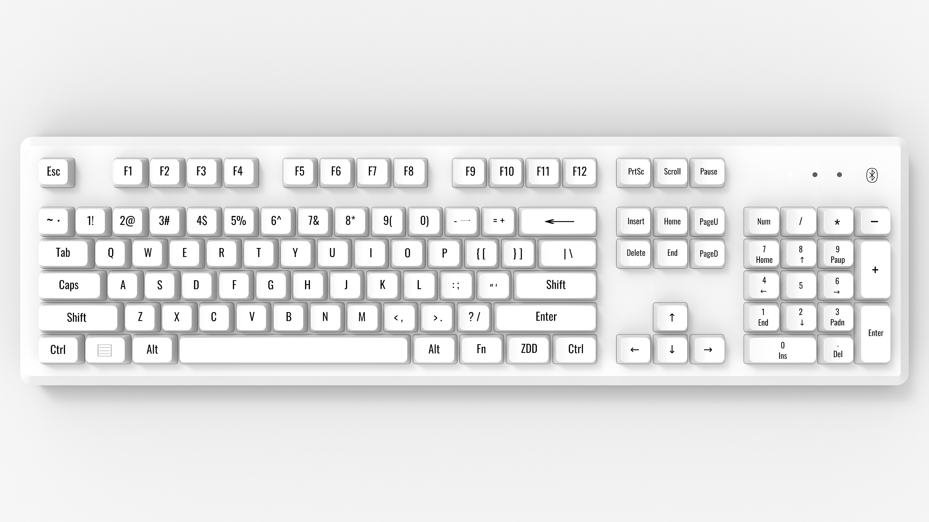 电脑背景灯亮着的键盘字母清晰可见数码科技时代