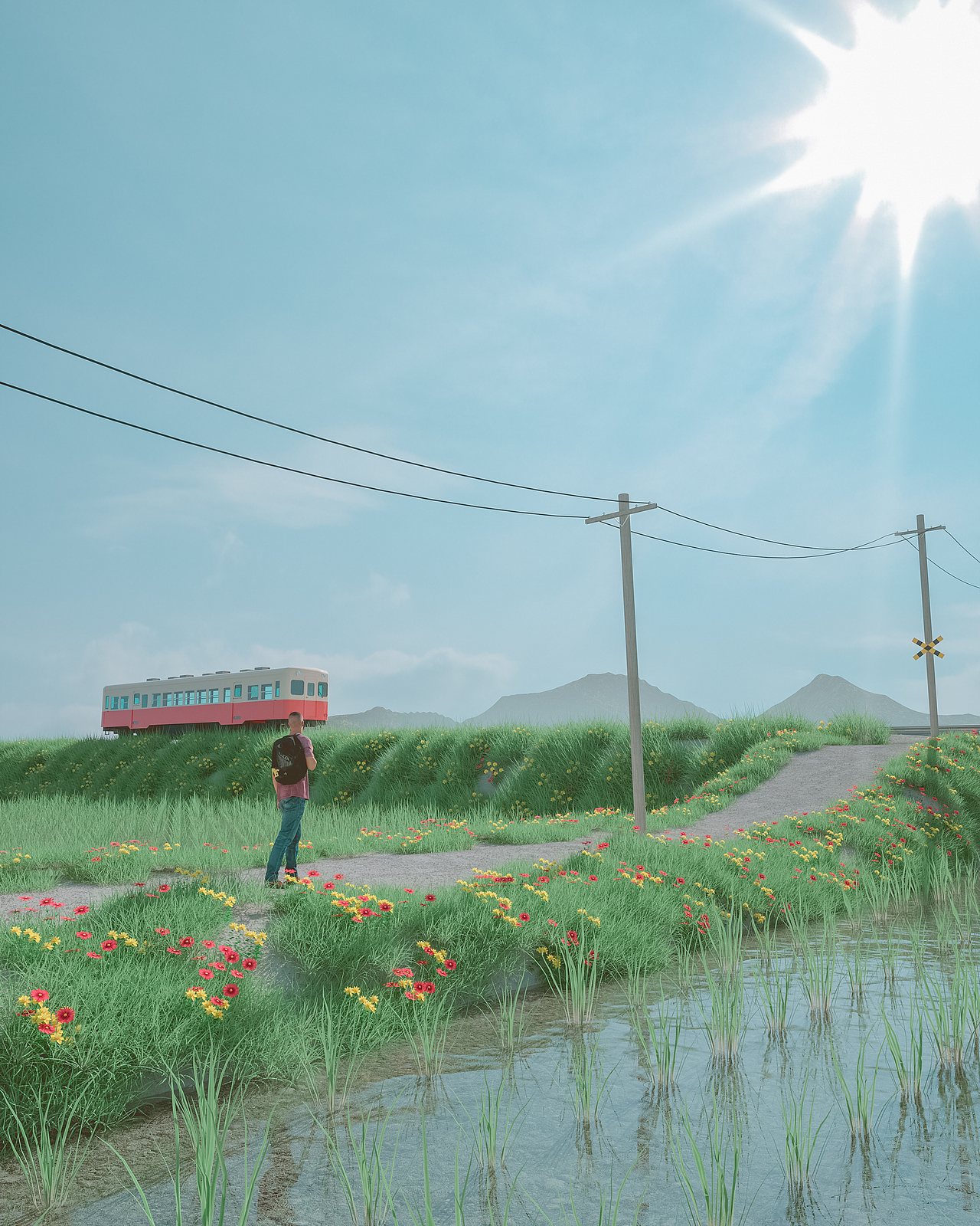 Walking through the rice field（图ZMTMwMzc5MDc2） - 场景 - 站酷设计师Penglin1213原创素材 - 站酷ZCOOL