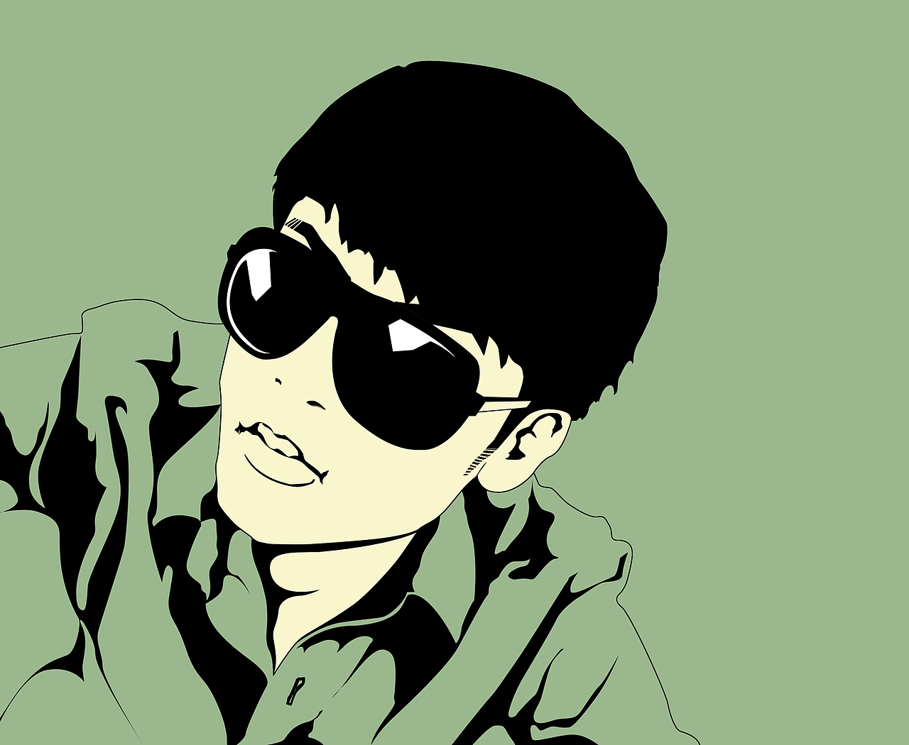 一个同事,试试不同的画法