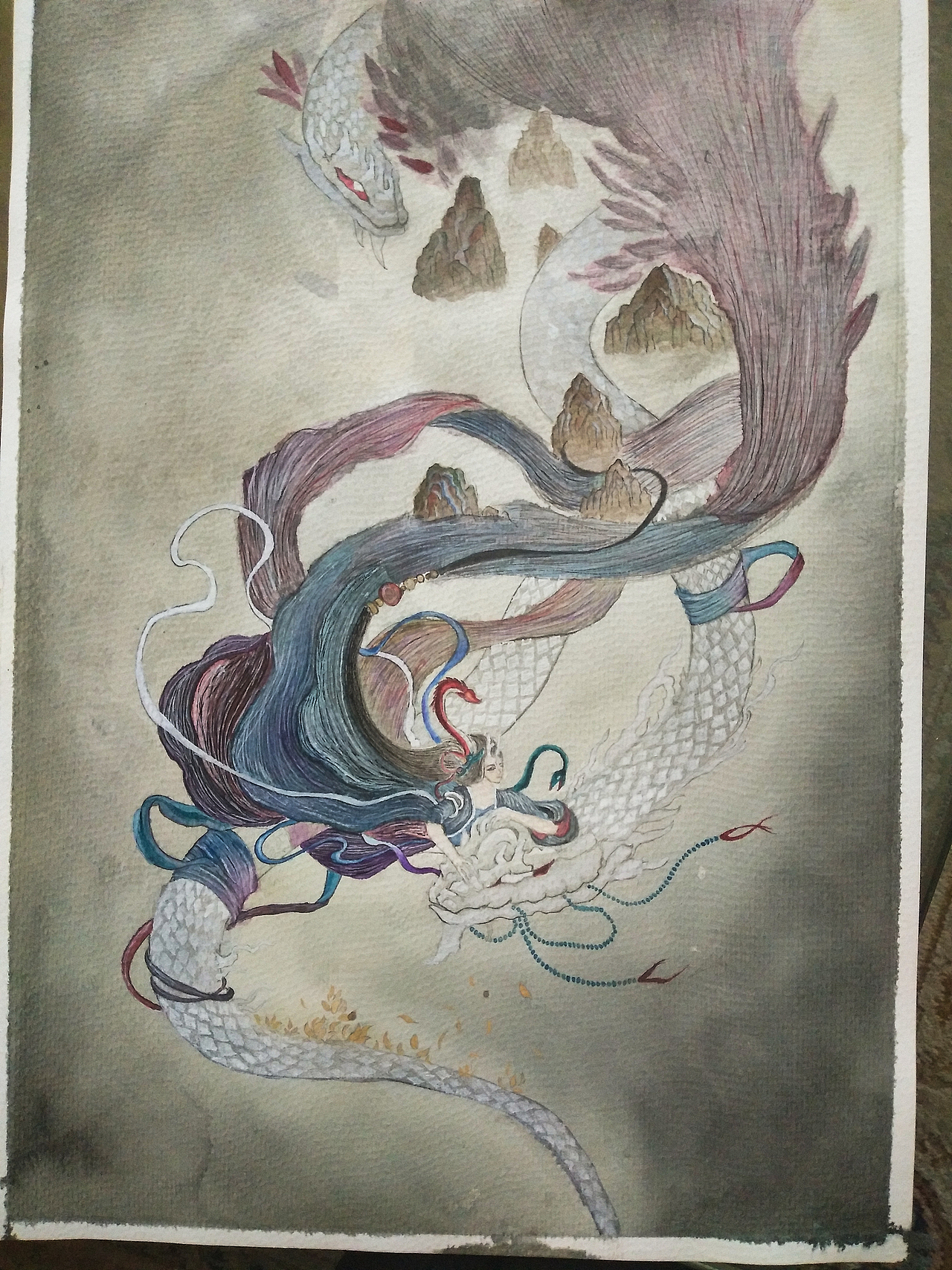 临摹杉泽,师雨妾