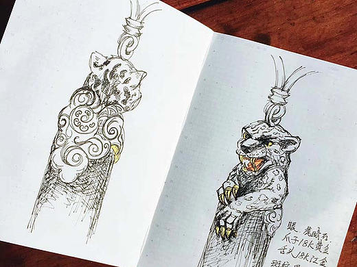 有小耳朵的卡哇伊小豹
