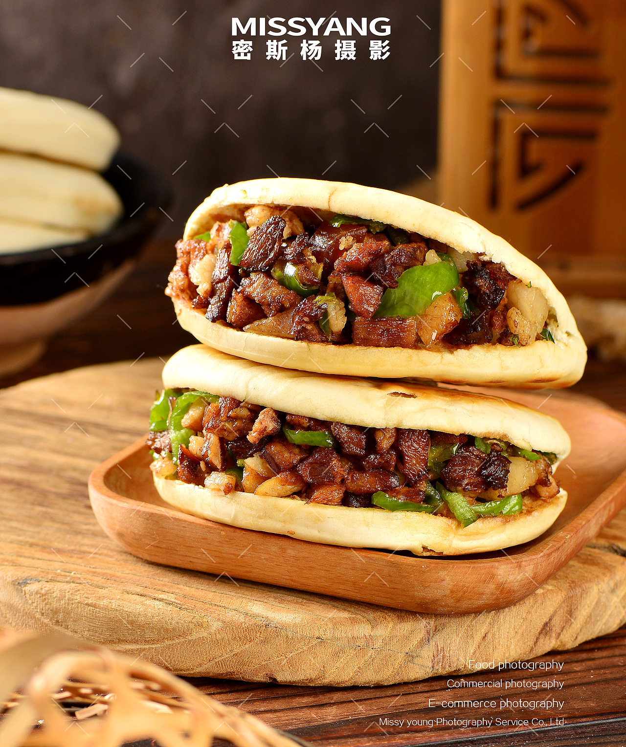 白吉馍肉夹馍|美食摄影|电商摄影|小吃拍摄×郑州密斯杨