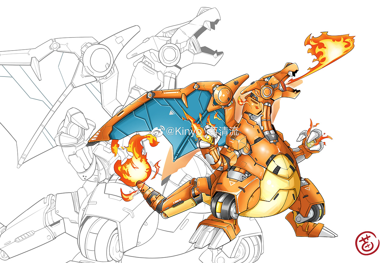 举报4分享原创作品插画概念设定机械宝可梦机甲假面骑士系列q版挂件