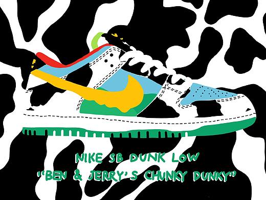 Nike SB Dunk Low 潮流插画
