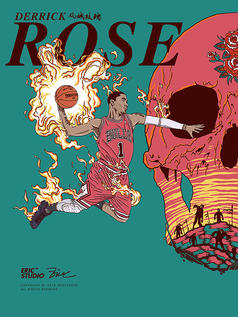2018 NBA季后赛插画纪录（图ZMTE2NDM4NjQ4） - 概念设定 - 站酷设计师陈晓恒EricStudio原创素材 - 站酷ZCOOL