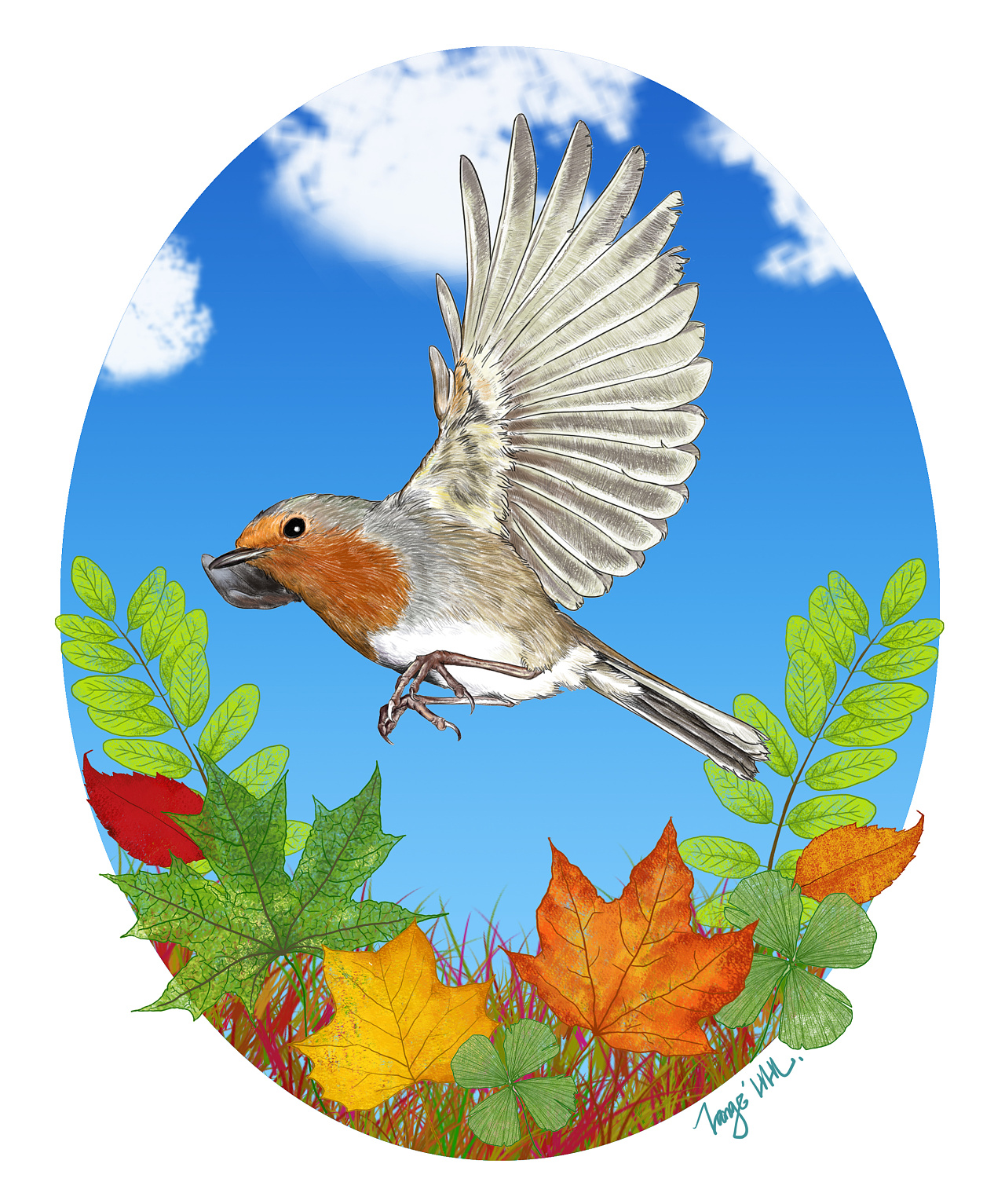 飞翔的鸟儿|插画|艺术插画|tangehhl - 原创作品 - 站酷 (zcool)