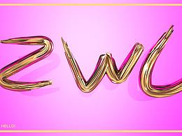 C4D樣條字海報(bào)