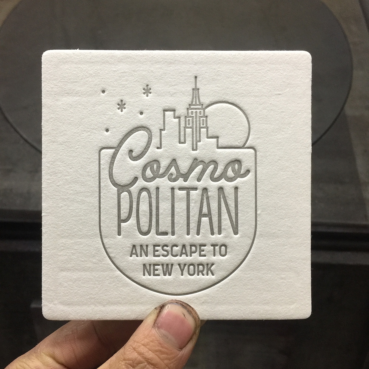 letterpress凸版印刷工艺杯垫