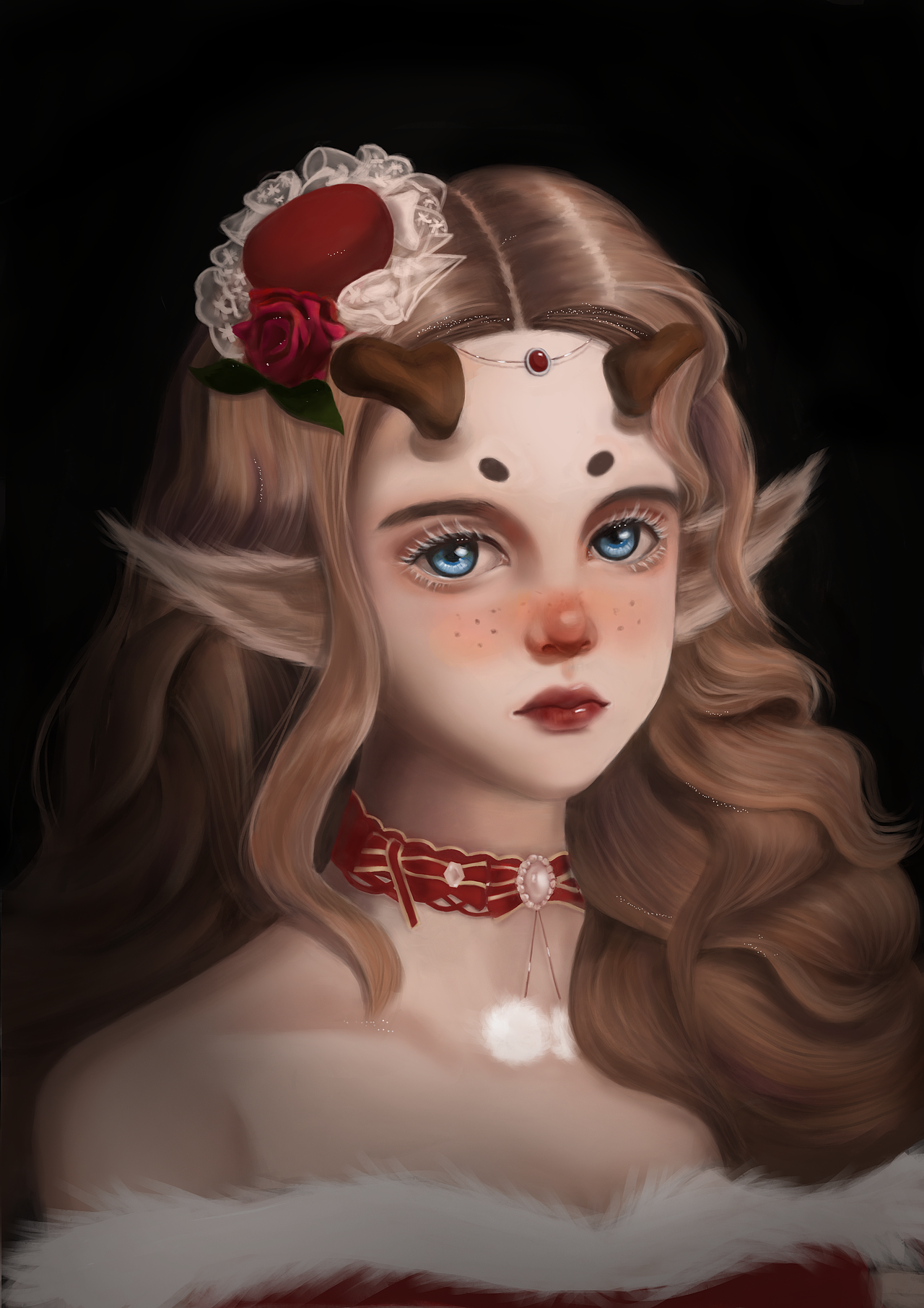 小麋鹿女（图ZMTg3MDA0NDY0） - 游戏原画 - 站酷设计师哭作猫原创素材 - 站酷ZCOOL