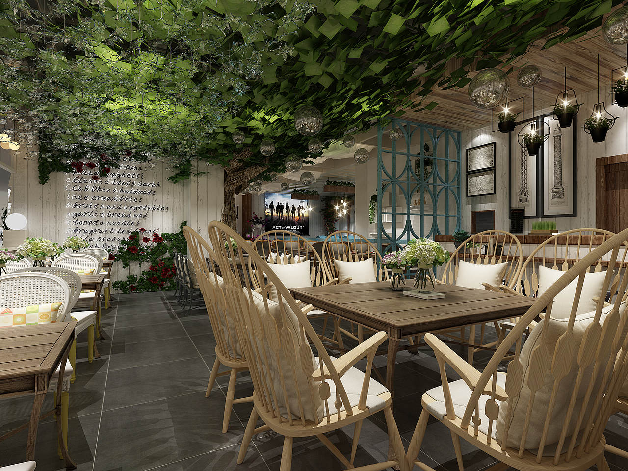 1992效果图工业图风格餐厅