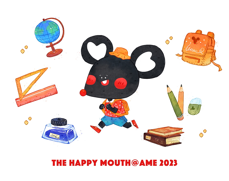 酷鼠与哇尼先生|水彩插画