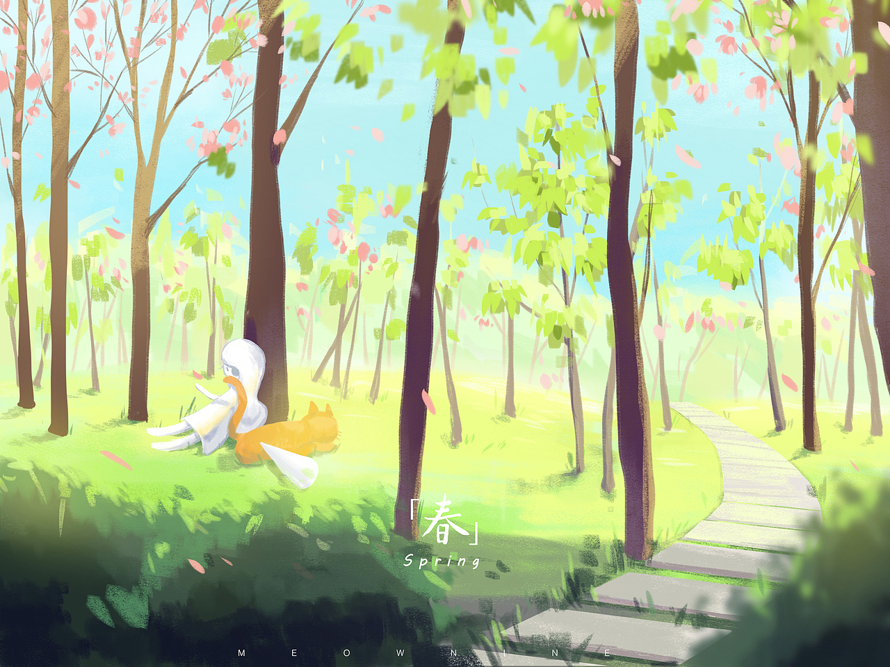 春（图ZMTUyMDE0NzY4） - 创作习作 - 站酷设计师猫化糖原创素材 - 站酷ZCOOL