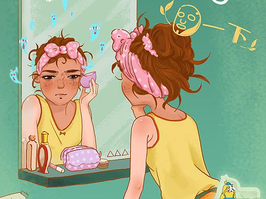 广告插画—《皮肤救星》（个人主页-ZMzcyNDA0NjQ=） - 商业插画 - 站酷设计师Toyoyo原创素材 - 站酷ZCOOL