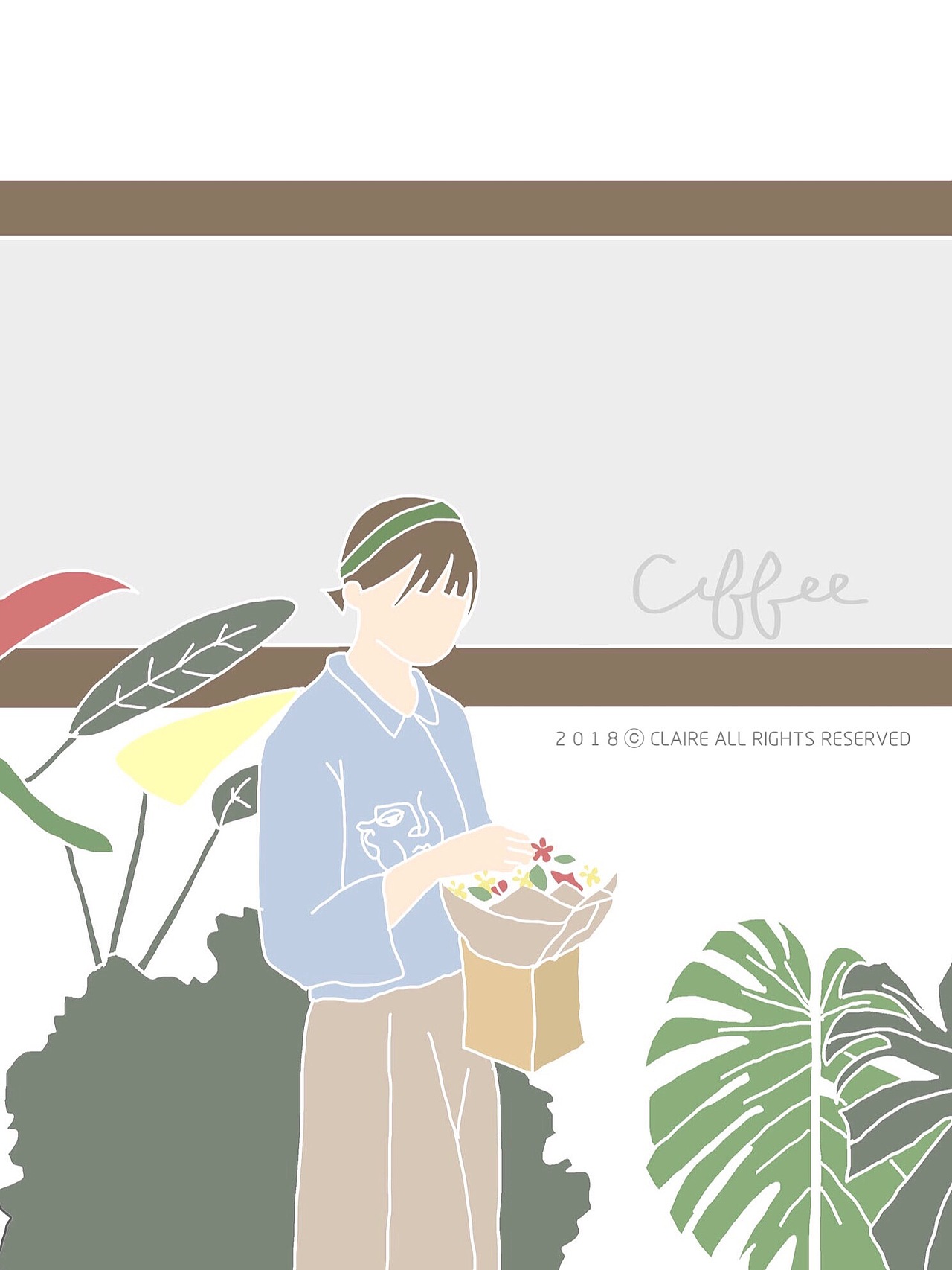 梦想咖啡厅♡（图ZMTE4MzQ1Mjky） - 商业插画 - 站酷设计师ClaireCao原创素材 - 站酷ZCOOL