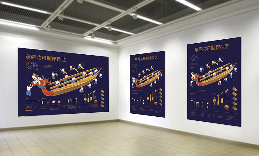 信息可视化设计 — 东莞龙舟制作技艺（图ZMTQ5OTQwNjgw） - 海报 - 站酷设计师蔷薇薇薇花原创素材 - 站酷ZCOOL