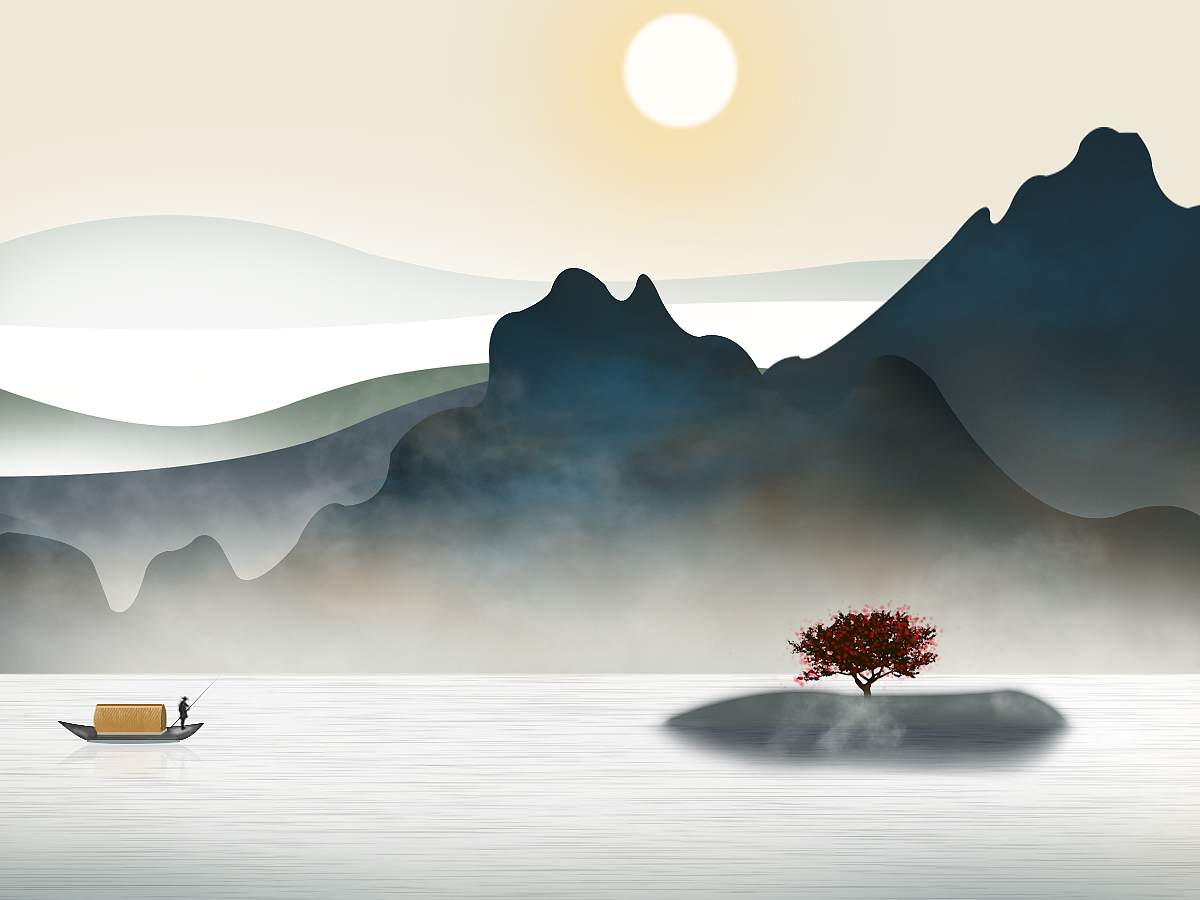 水墨画（图ZMTg2NjkxNTEy） - 海报 - 站酷设计师窝窝头123原创素材 - 站酷ZCOOL