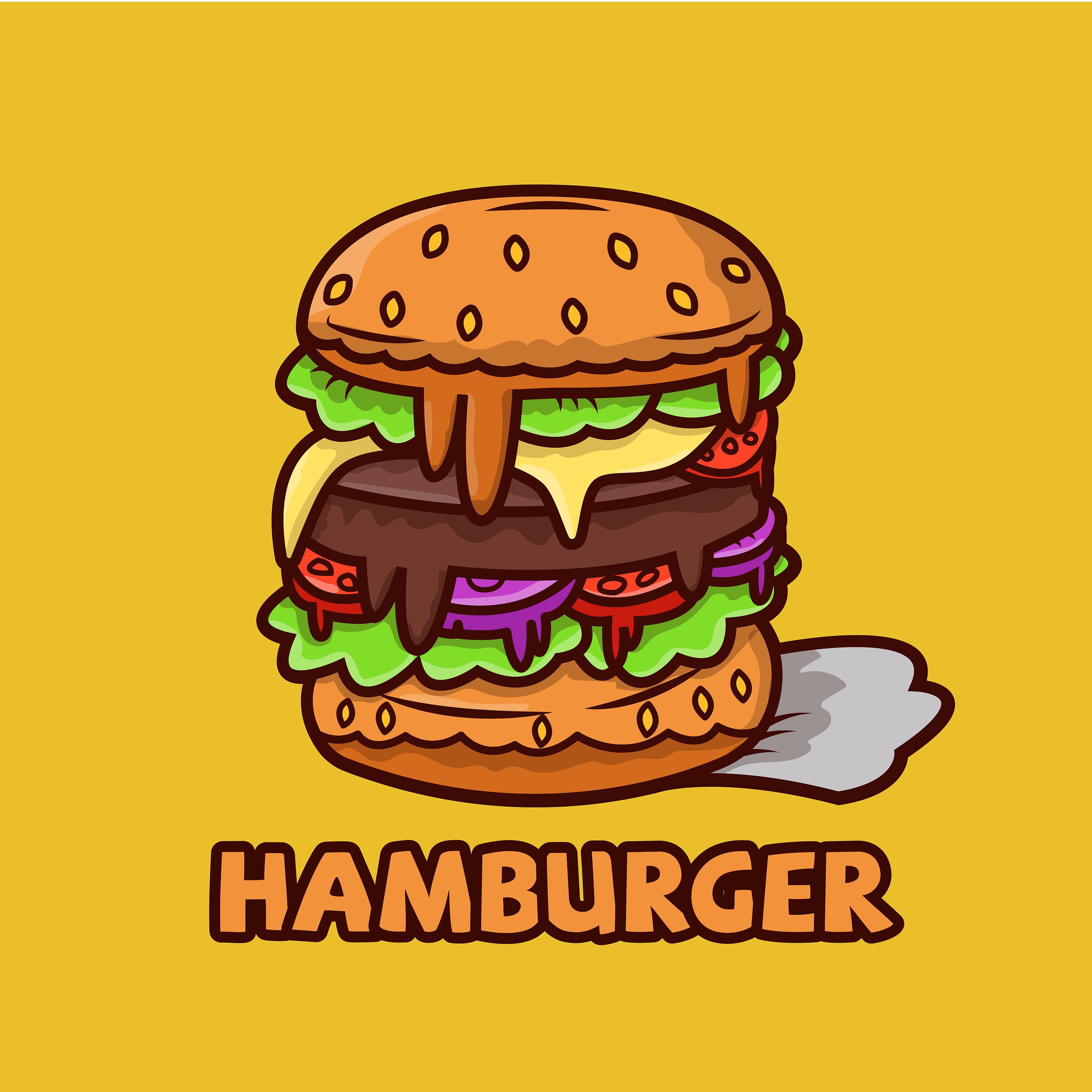 可爱的汉堡卡通形象图片素材-编号23413371-图行天下