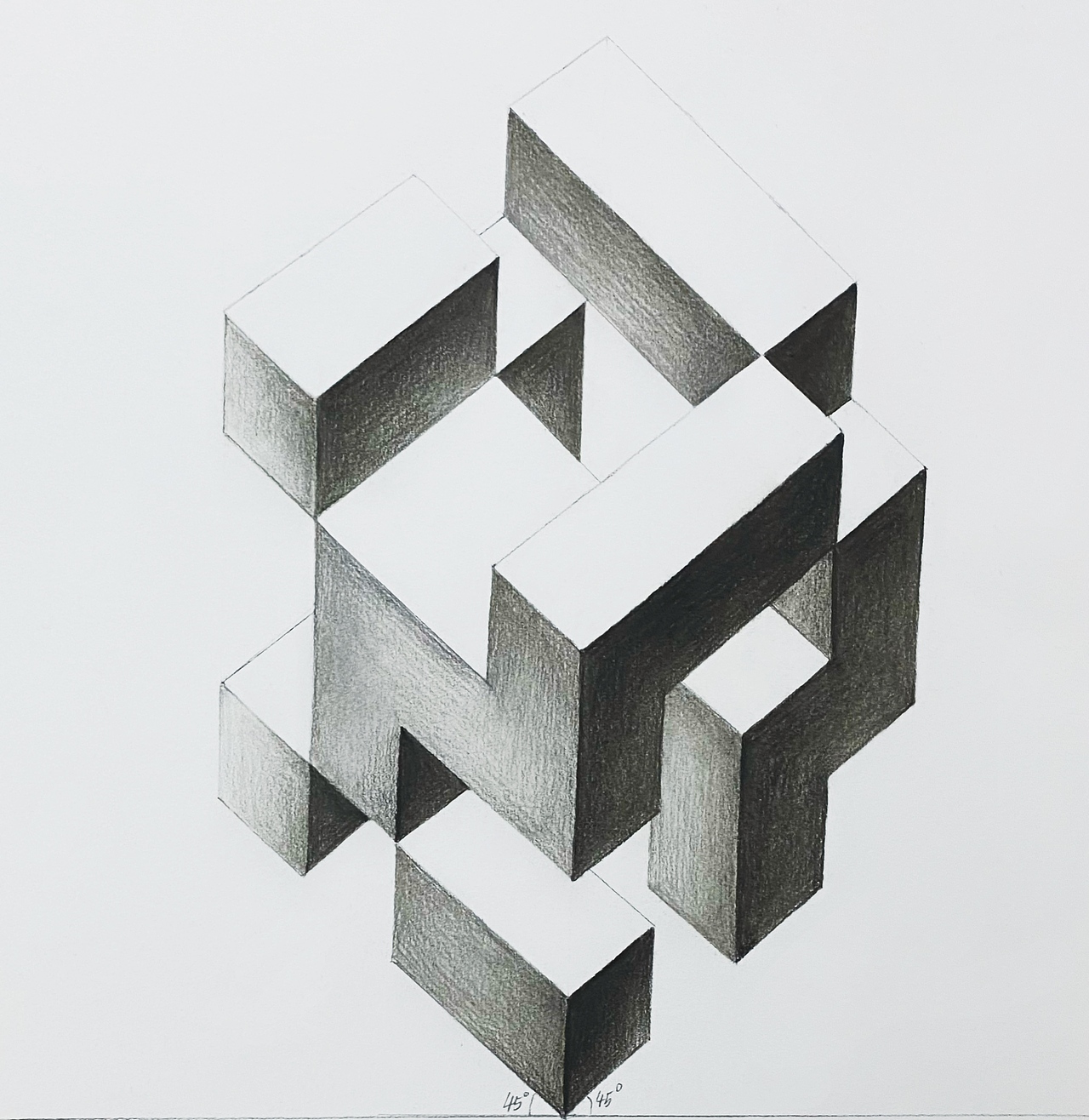 原创作品三维建筑/空间几何设计抽象几何建筑设计手稿敢情惠晤敢情惠