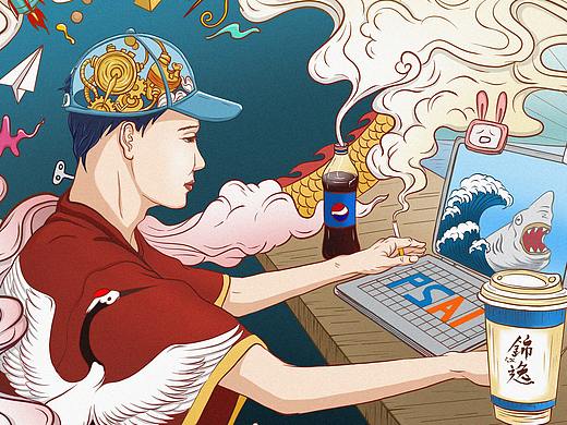 廣告狗的日常（個人主頁-ZNDU0MTM0MDQ=） - 新銳潮流插畫 - 站酷設計師天知道的輪回原創(chuàng)素材 - 站酷ZCOOL