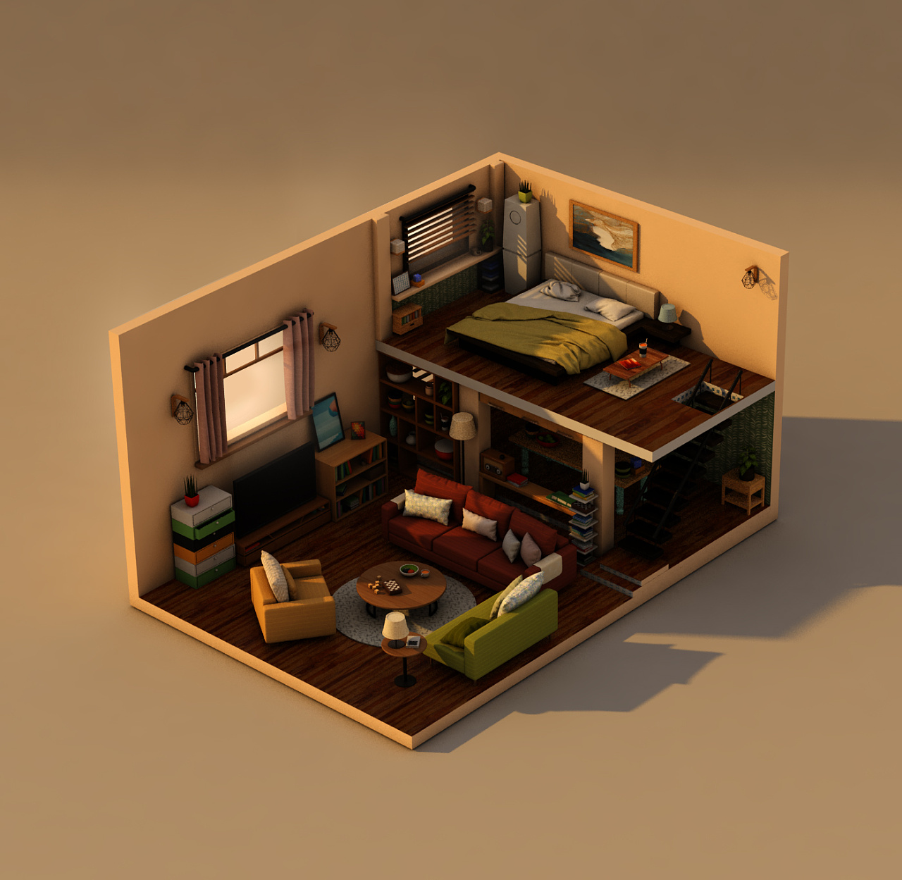 小房子场景设计