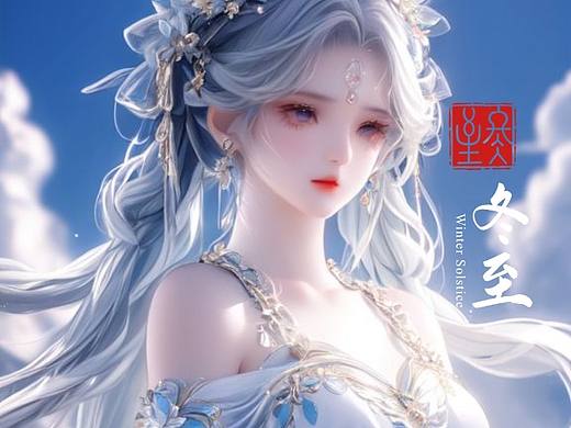 二十四节气琉璃美人【古风动漫唯美壁纸插画aigc】