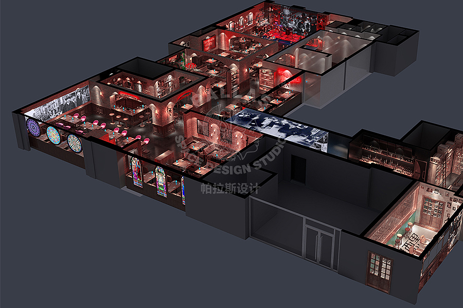 餐饮全案设计——爱可西里音乐餐吧