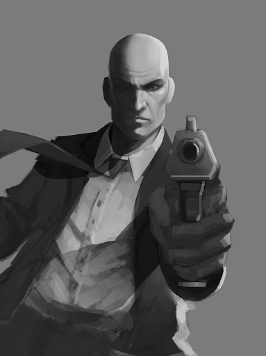 杀手47|插画|游戏原画|小豆子弹 - 原创作品 - 站酷 (zcool)