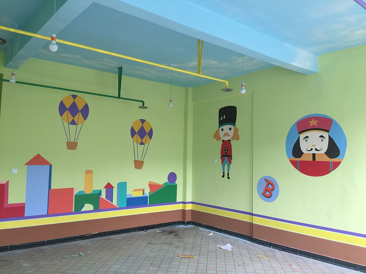 云南昆明幼儿园墙体彩绘手绘墙绘墙画寻甸金源幼儿园