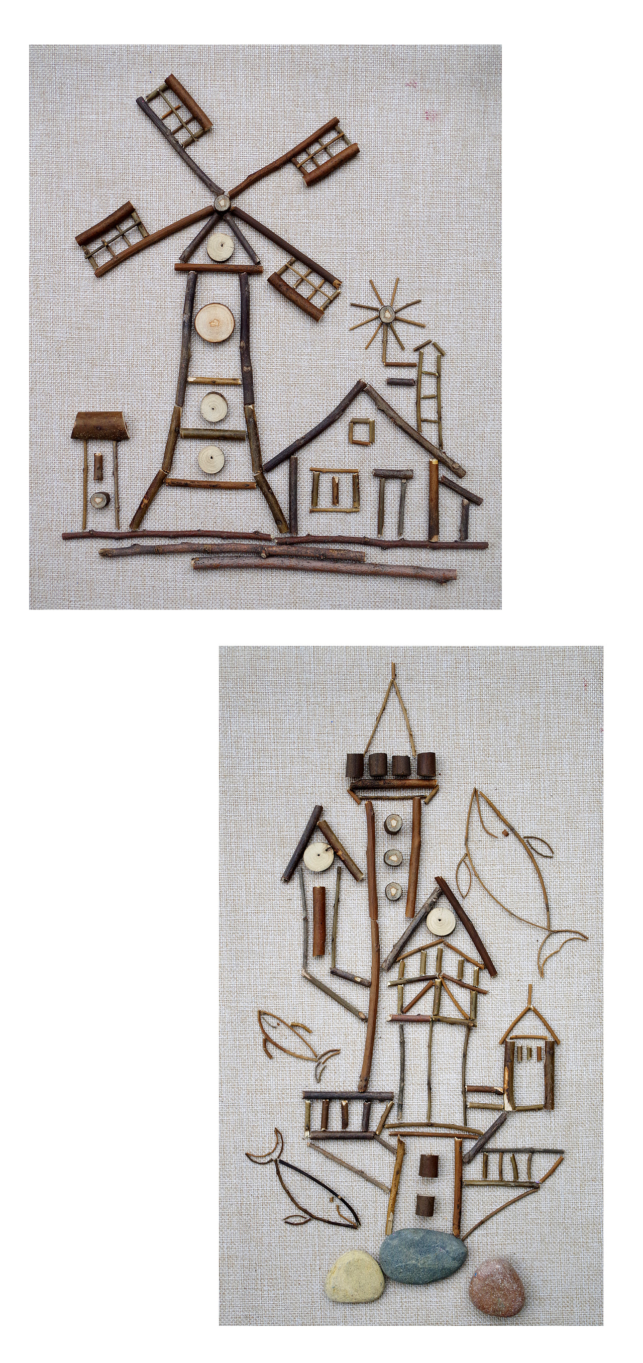 木头拼贴艺术_微儿插画-站酷zcool