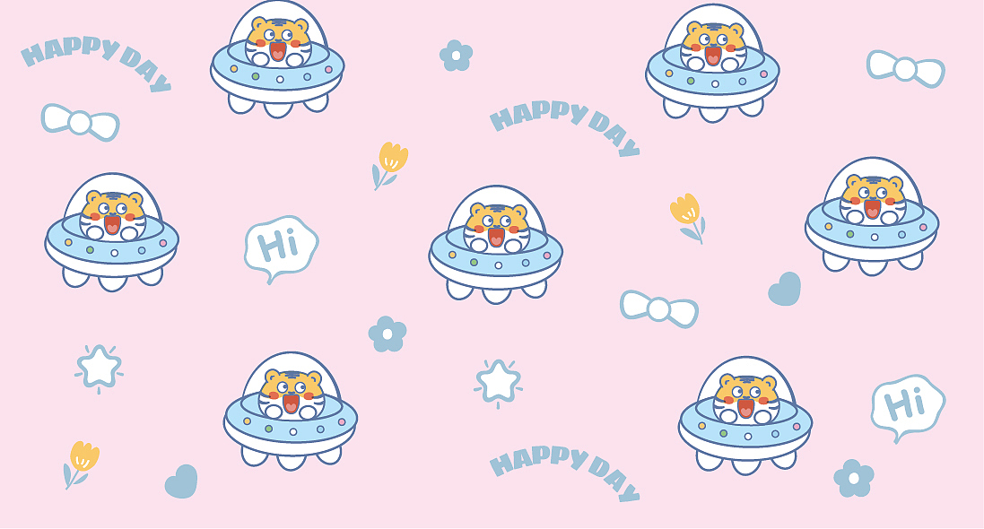 虎萌萌图案设计 地毯窗帘桌单口罩图案