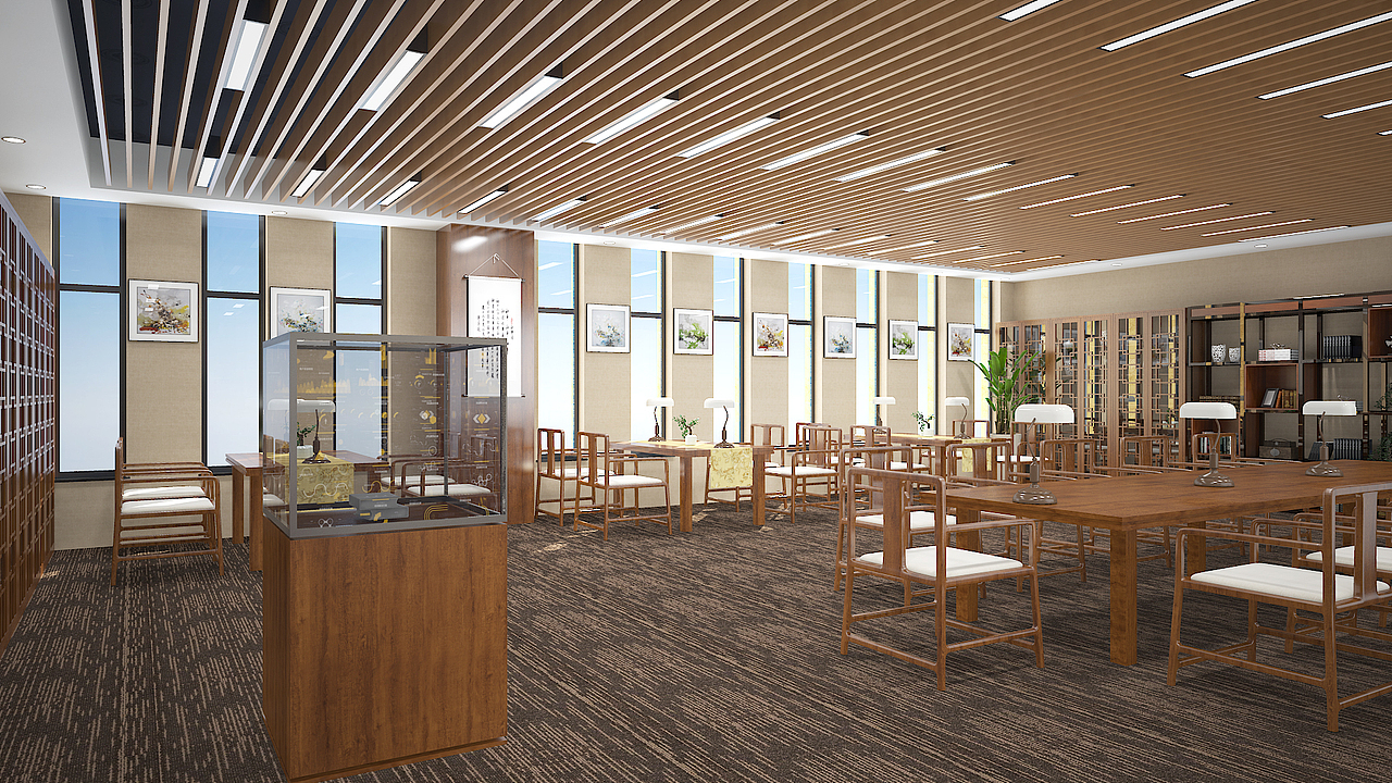 劳动关系学院图书馆新馆空间设计方案部分