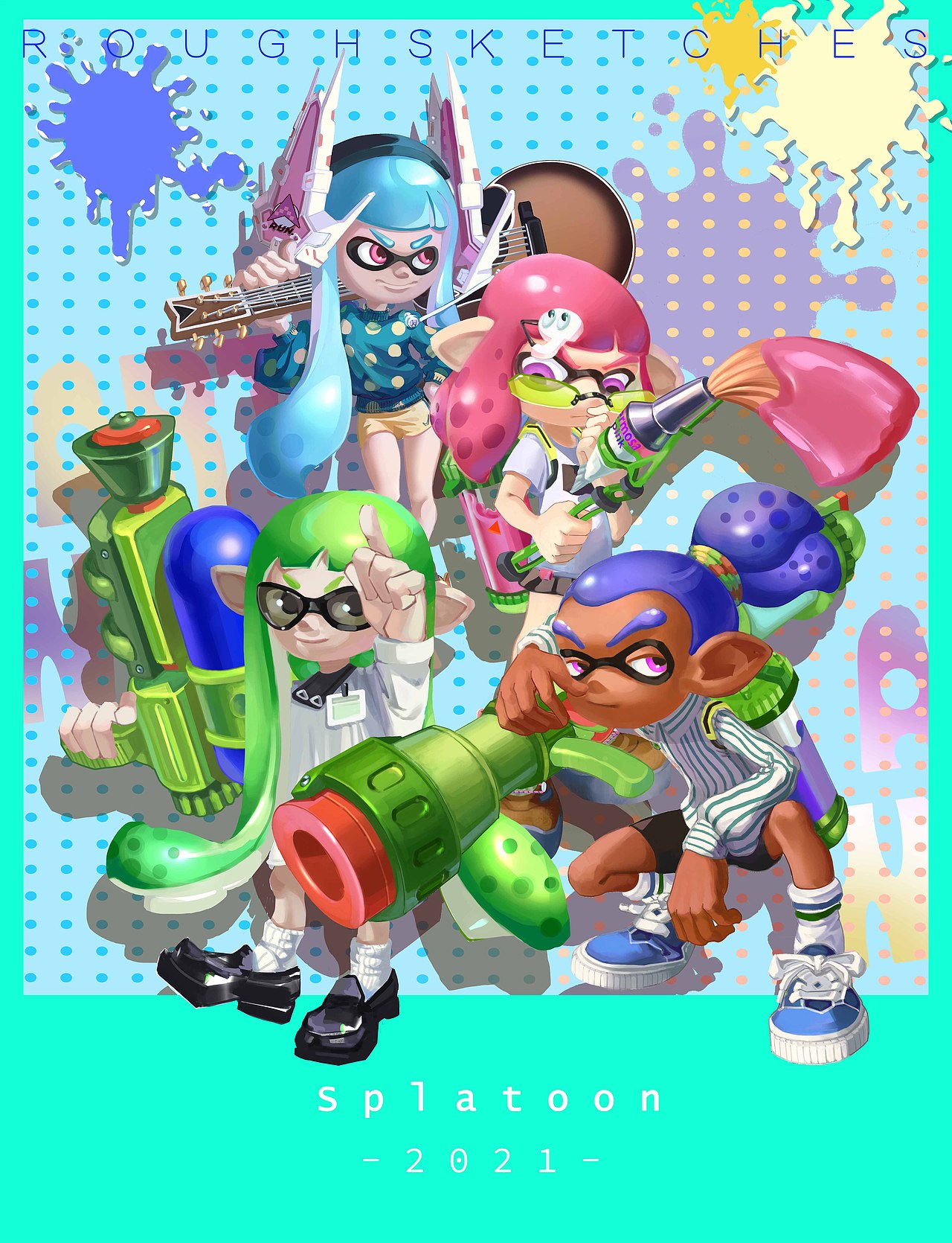 《喷射战士》同人作品（图ZMjQzMjMwODMy） - 概念设定 - 站酷设计师杨小柳设计原创素材 - 站酷ZCOOL