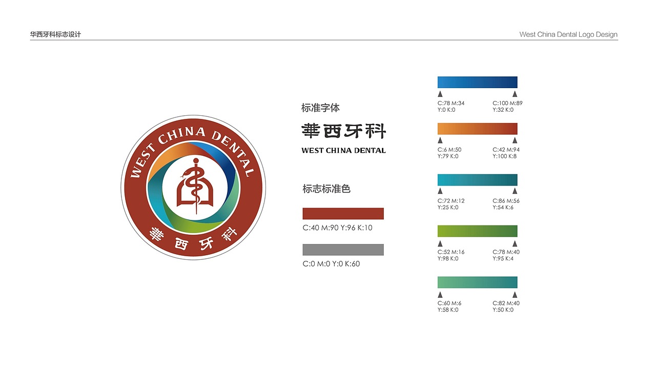 华西牙科logo提案稿和定稿（图ZMjA5MzYzNTU2） - Logo - 站酷设计师飞品牌原创素材 - 站酷ZCOOL