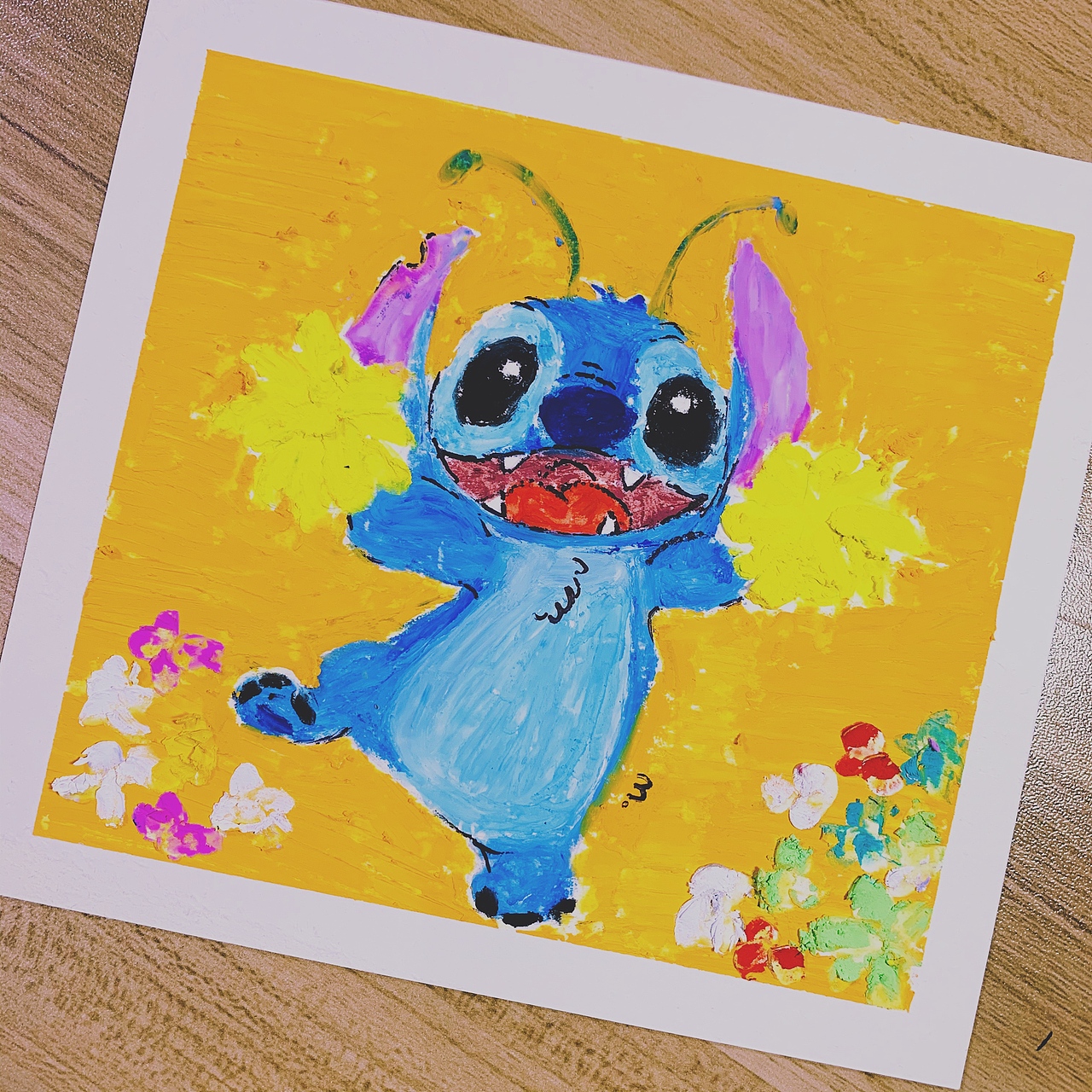 重彩油画棒史迪奇（图ZMjAzOTM1MTMy） - 创作习作 - 站酷设计师寒月入梦Stella原创素材 - 站酷ZCOOL