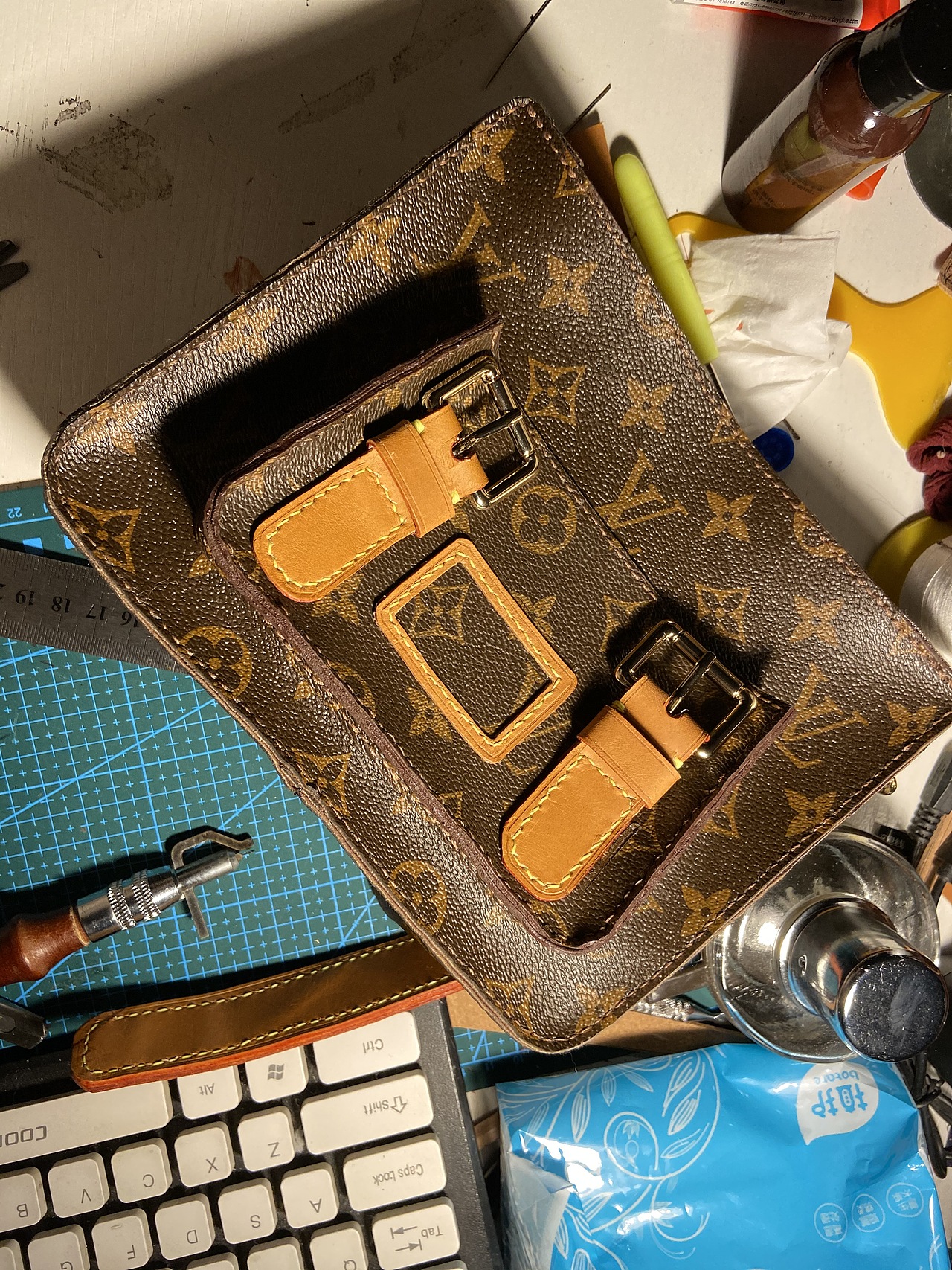 lv中古包拆包改造 各品牌"联名"恶搞diy手工皮具