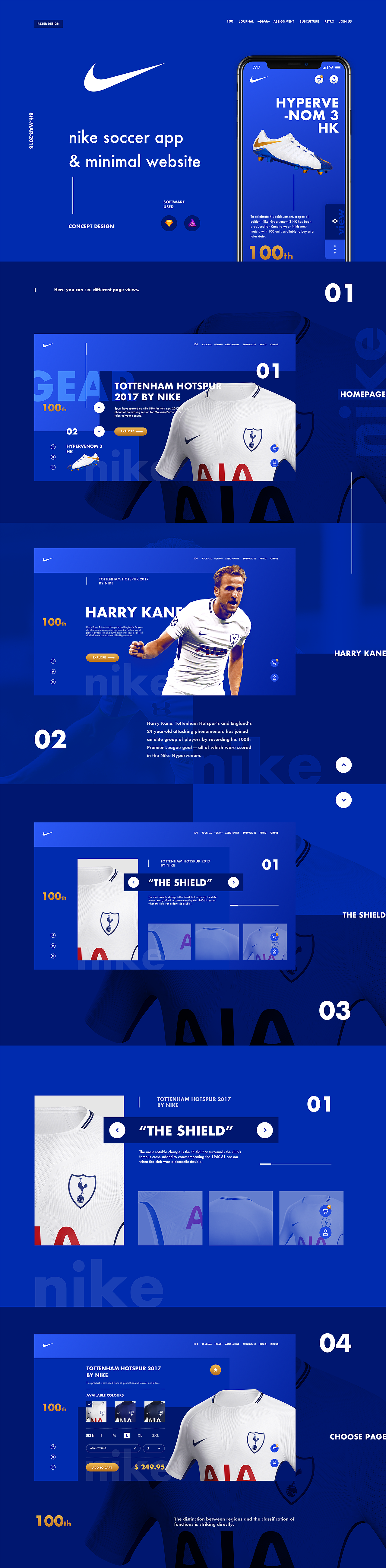 nike soccer app & minimal website concept design（图ZMTA3MjE5OTM2） - 企业官网 - 站酷设计师富鱼原创素材 - 站酷ZCOOL